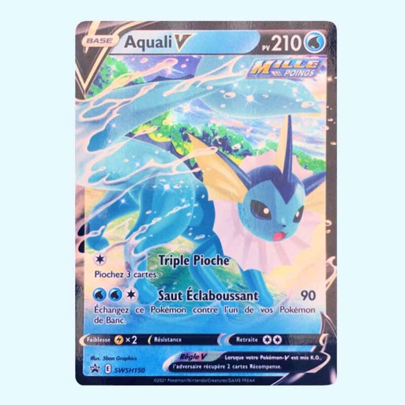 Aquali V - Vaporeon V 150 SWSH Black Star Promos FR