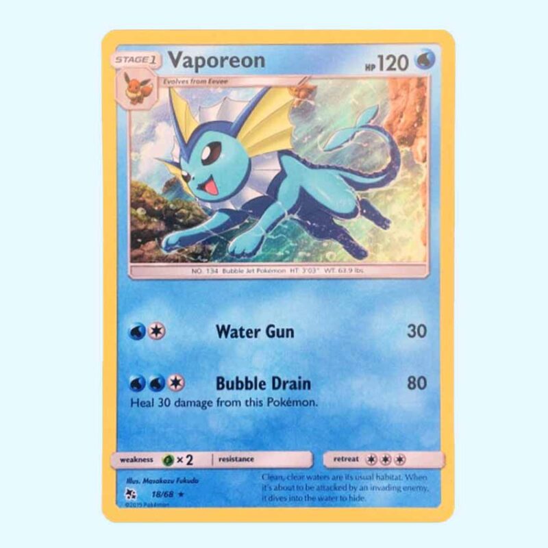 Aquali - Vaporeon 18 Hidden Fates - Destinées Occultes Holo