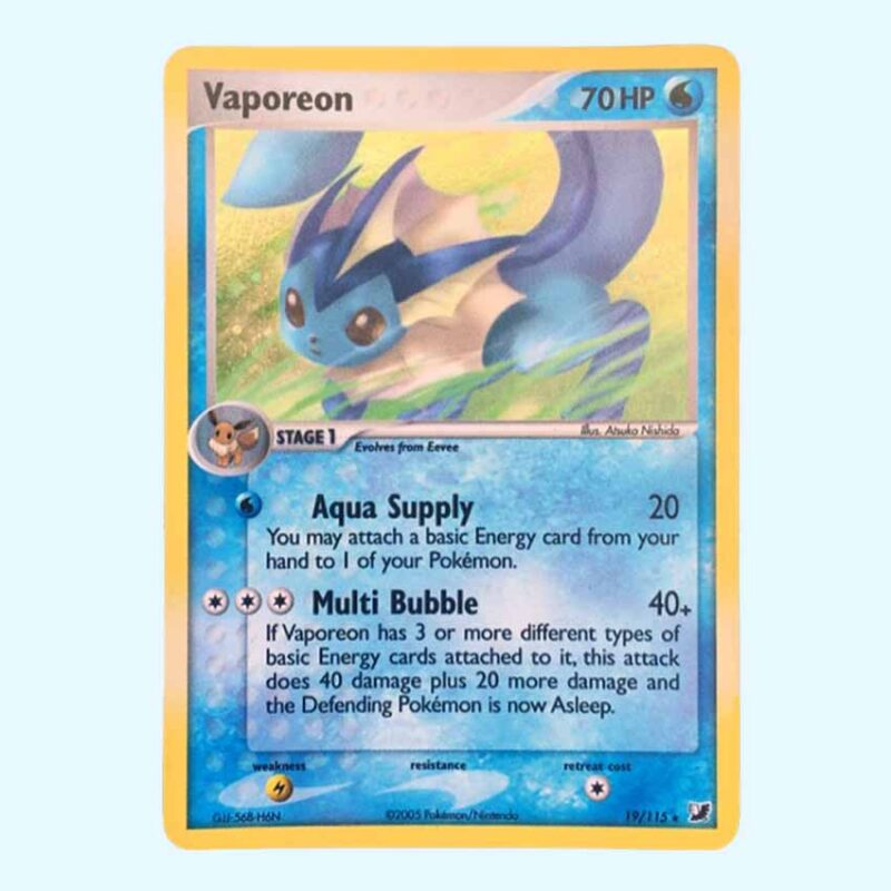 Aquali - Vaporeon 19 EX Unseen Forces - EX Forces Cachées Holo