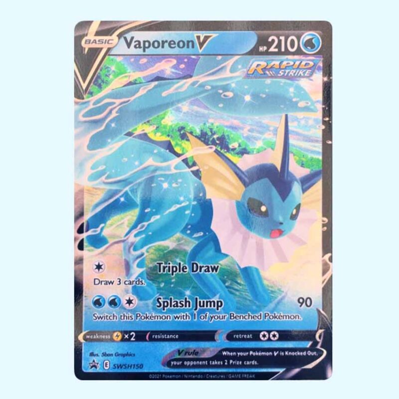 Aquali V - Vaporeon V 150 SWSH Black Star Promos