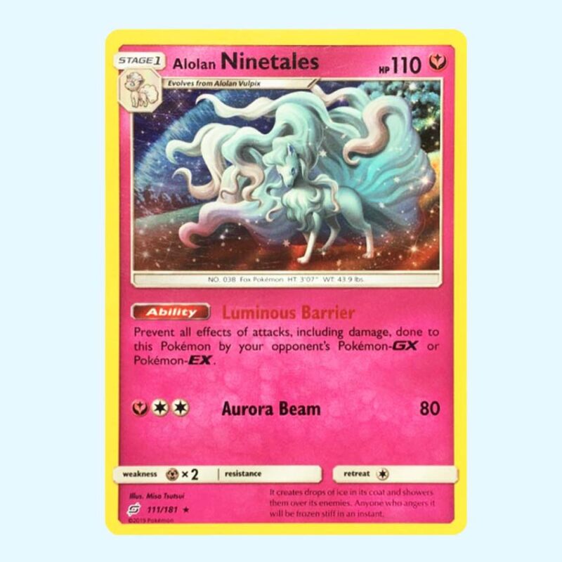 Feunard d'Alolan - Alolan Ninetales 111 Team Up Holo