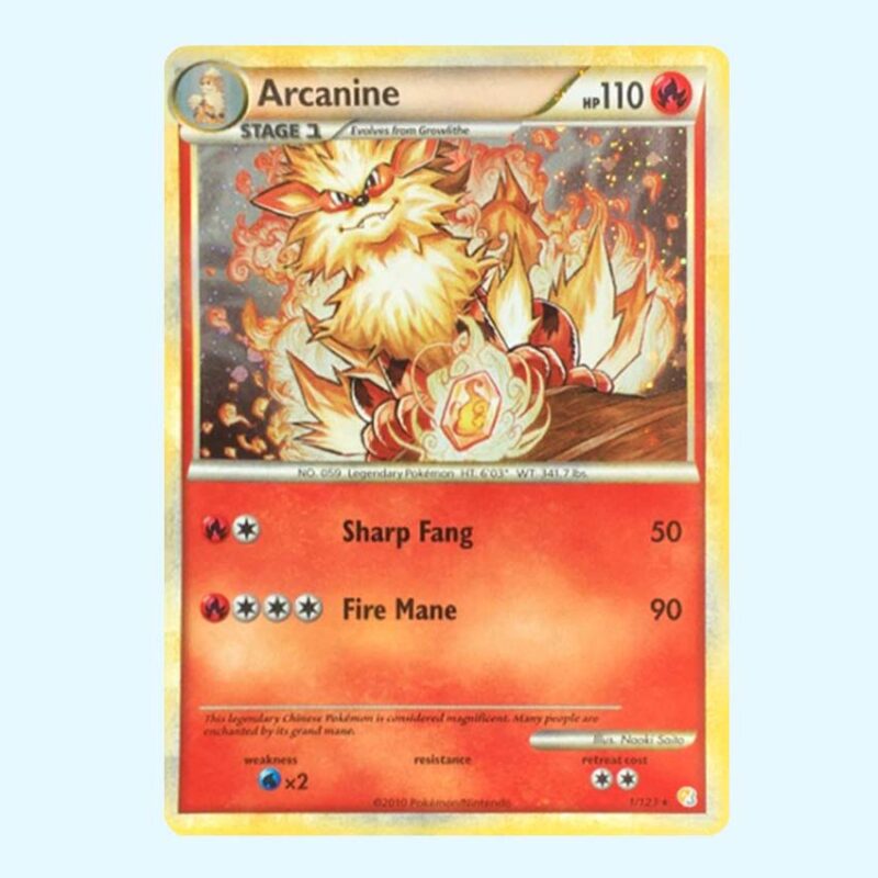 Arcanine 1 HeartGold SoulSilver Holo