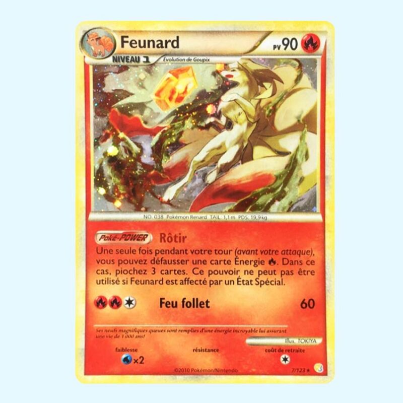 Feunard - Ninetales 7 Or HeartGold & Argent SoulSilver Holo FR