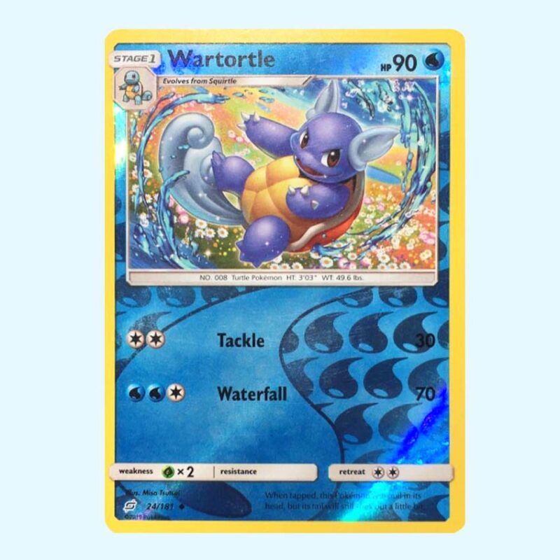 Wartortle 24 Team Up Reverse Holo