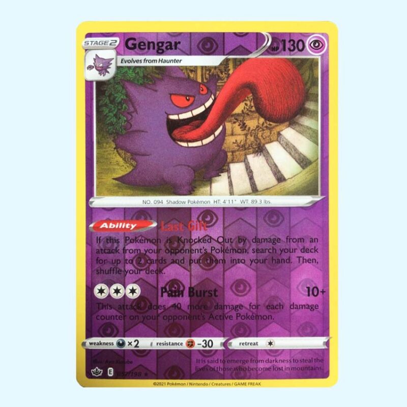 Gengar 057 Chilling Reign Reverse Holo