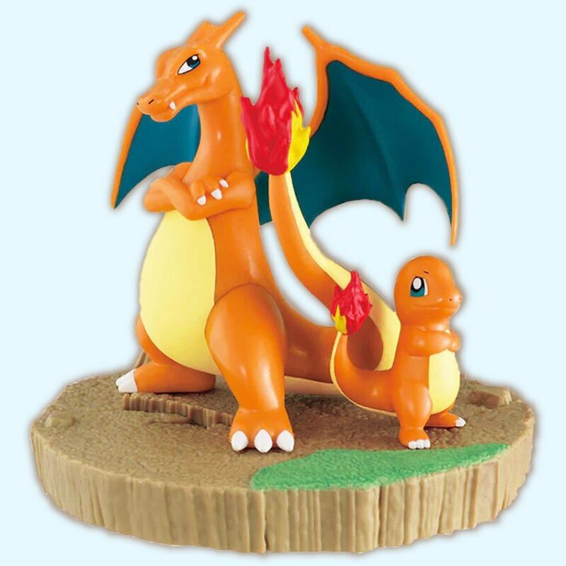 Charizard & Charmander - Figurine - Pokémon - Dracaufeu et Slamèche - 13cm