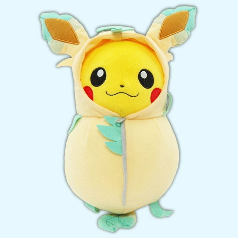 Pikachu in Leafeon Plush - Pikachu Phyllali Peluche - Pokémon - Nebukuro - BIG 30cm