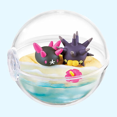 Pokémon - Terrarium Happy - Pyukumuku & Pincurchin - Figurine - Re Ment