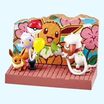 Pokémon - Town 2 Festival Street - EEVEE & DOBLE - Figurine - Re-Ment