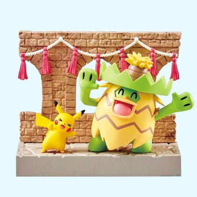 Pokémon - Town 2 Festival Street - PIKACHU & LUDICOLO - Figurine - Re-Ment