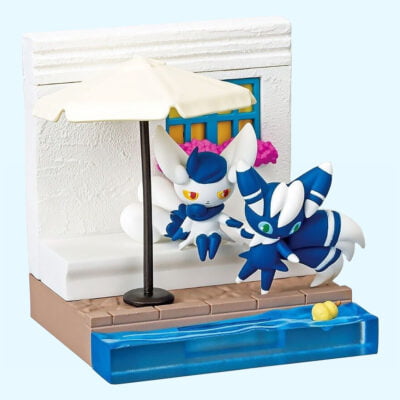Pokémon - Town 3 Seaside Promenade - MEOWSTIC - Figurine - Re-Ment