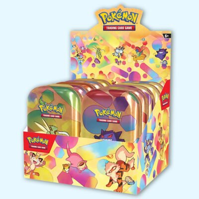 Pokemon 151 - TIN Display - (10x tin --> 2 boosters and 1 coin each) - *English*