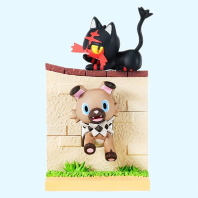 Pokémon - Waited for you - LITTEN & ROCKRUFF - Figurine - Re-Ment