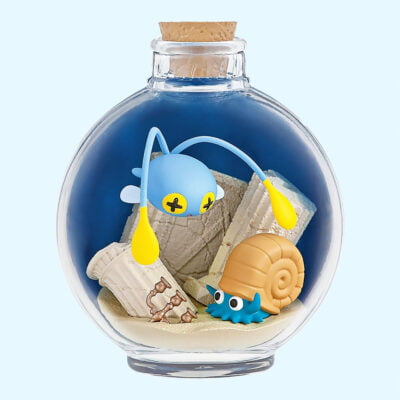 Pokémon - Aqua Bottle - OMANYTE & CHINCHOU - Figurine Figur - Re Ment