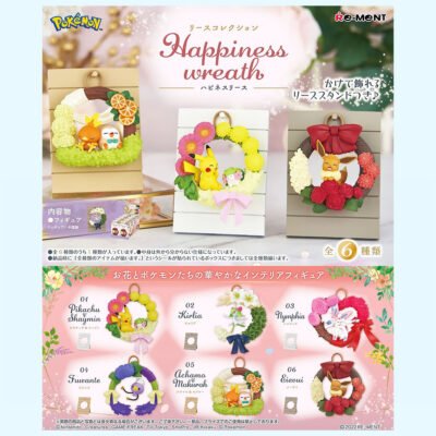 Pokémon - Happiness Wreath - ALL 6 - Figurine Figur - Re Ment